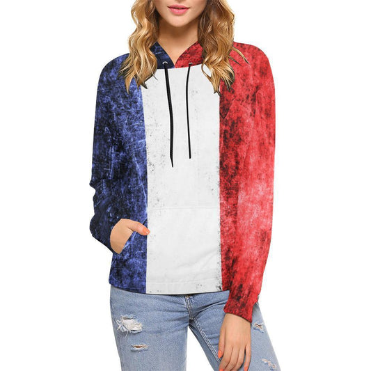 FRANCE FLAG ALL OVER PRINT Hoodie NNK 1305-Apparel-NNK-Hoodie-S-Vibe Cosy™