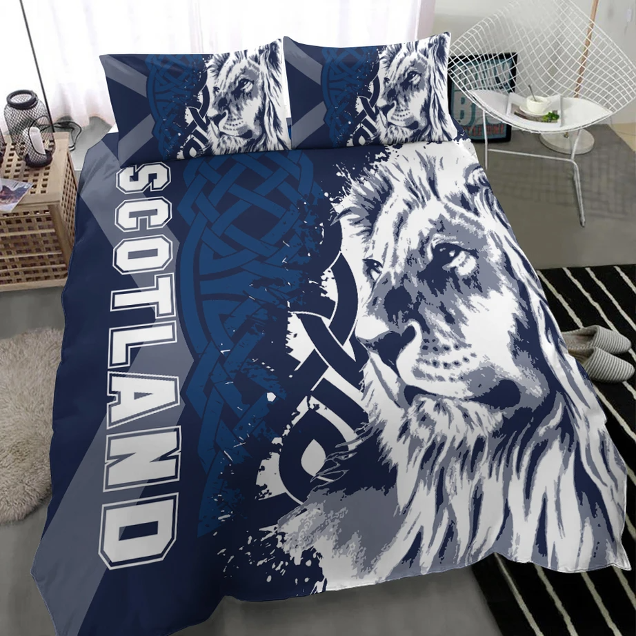 Premium 3D Printed Celtic Lion Scotland Bedding Set MEI