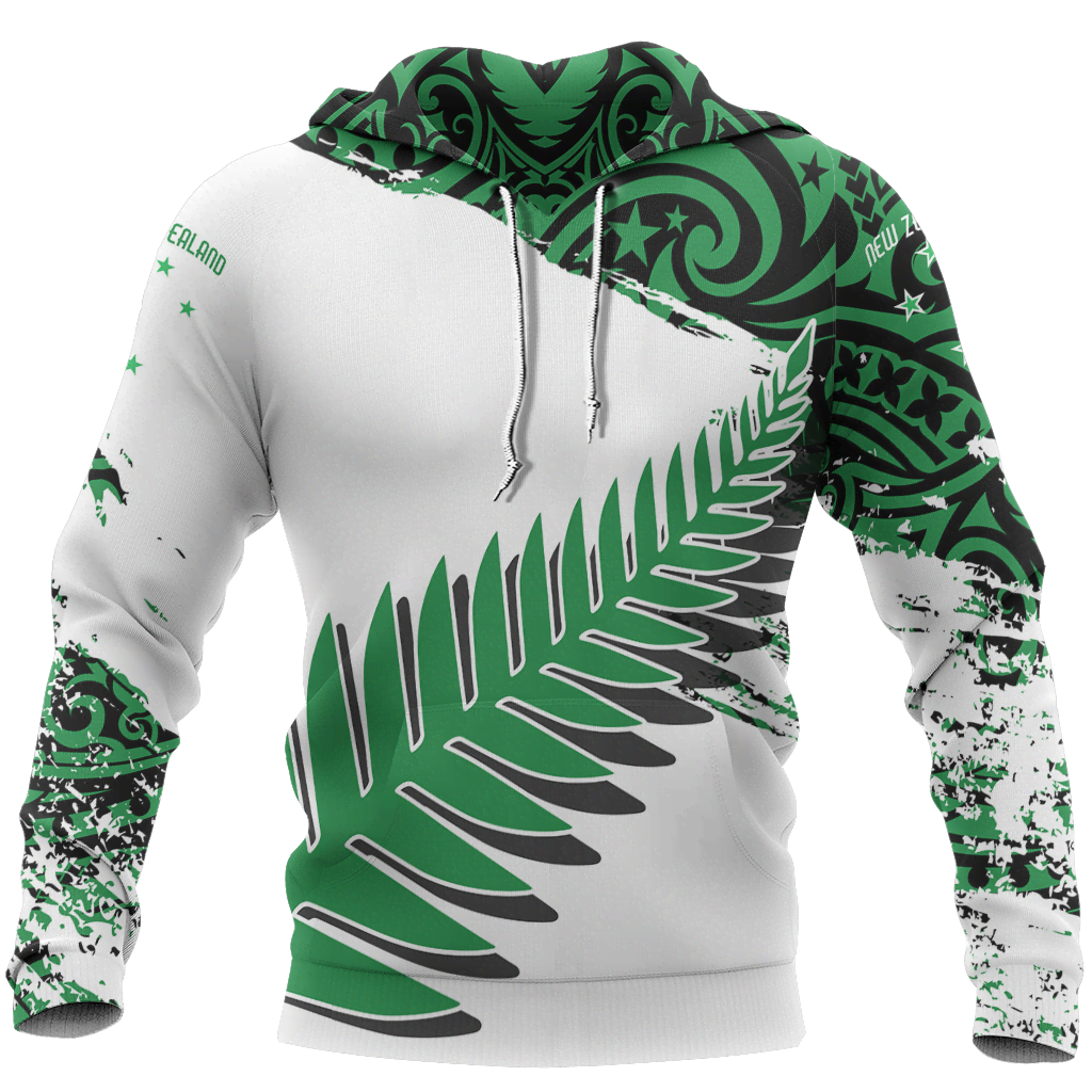 New Zealand Maori Fern Green Edition Pullover Hoodie HC1107-Apparel-Huyencass-Hoodie-S-Vibe Cosy™