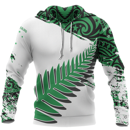 New Zealand Maori Fern Green Edition Pullover Hoodie HC1107-Apparel-Huyencass-Hoodie-S-Vibe Cosy™