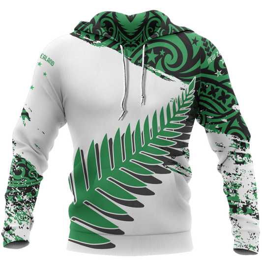 New Zealand Maori Fern Green Edition Pullover Hoodie HC1107-Apparel-Huyencass-Hoodie-S-Vibe Cosy™