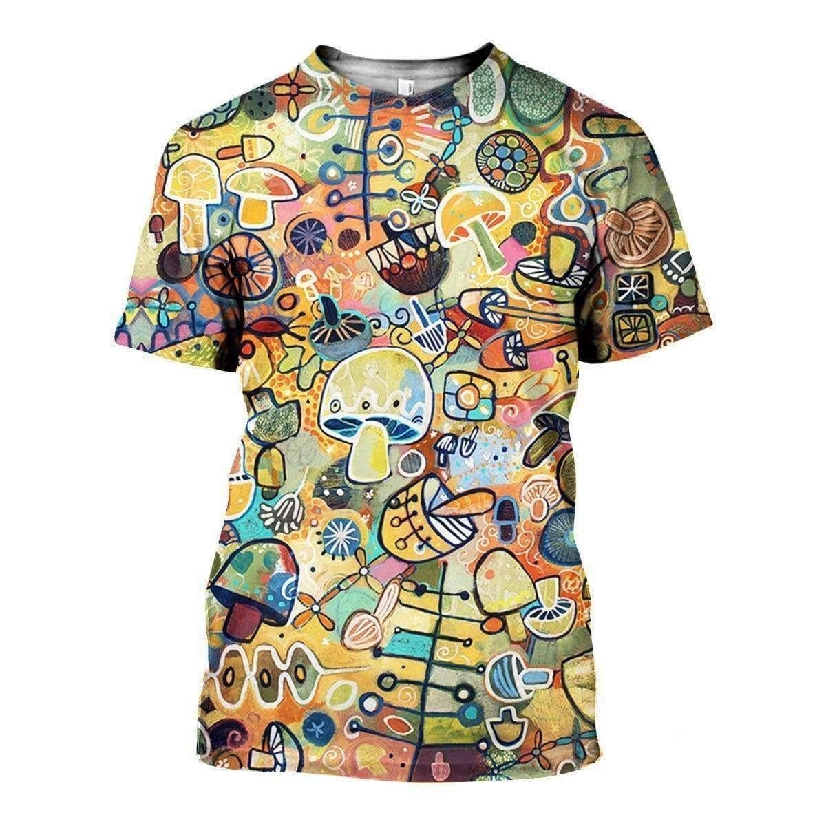 3D ALL OVER PRINTED MUSHROOM SHIRTS-Apparel-NTH-T-Shirt-S-Vibe Cosy™