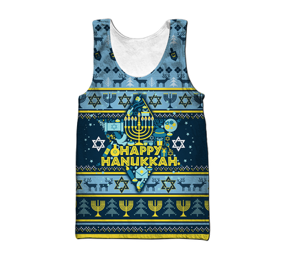 Premium All Over Printed Happy Hanukkah Shirts MEI