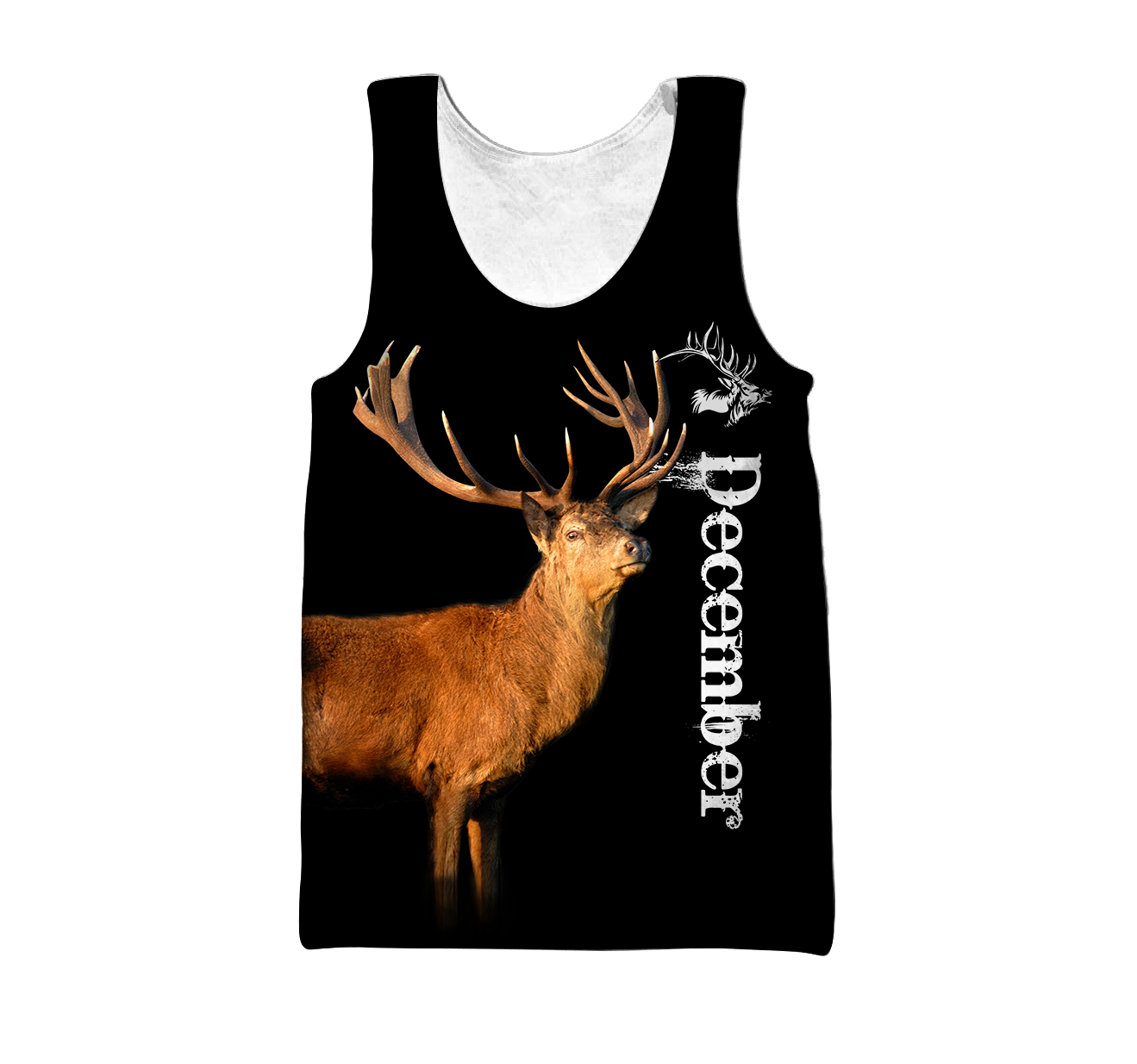 Premium December Deer Customize Name 3D All Over Printed Shirts