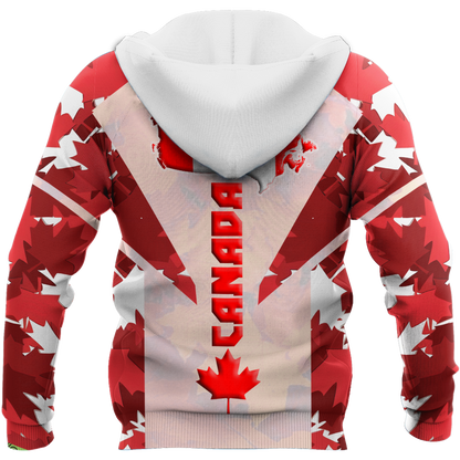 Canada 3dall over printed maple leaf generation-Apparel-PL8386-Hoodie-S-Vibe Cosy™