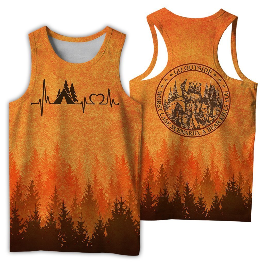 Campfire Beer Camping 3D All Over Printed Clothes CP11-Apparel-NNK-Tank-S-Vibe Cosy™