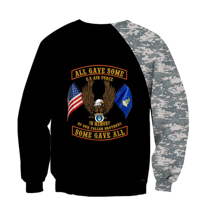 Soldier US Air Force 3D All Over Printed Shirt Hoodie MP22082006