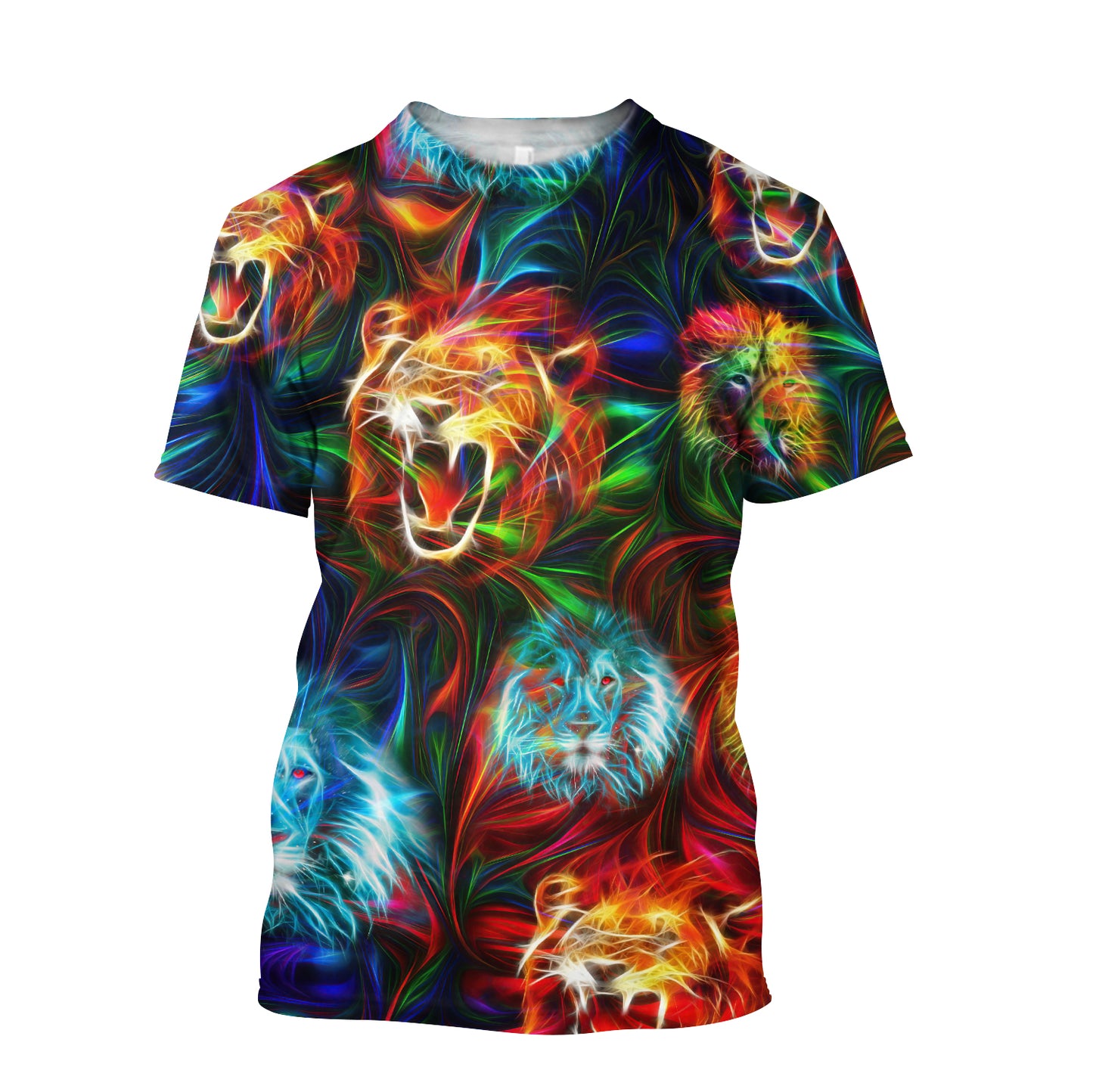 Magic Multicolor Lion Over Printed Hoodie