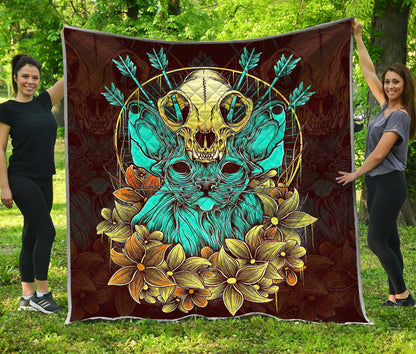 Sphynx Skull Nature Couple Quilt HHT03082003S1