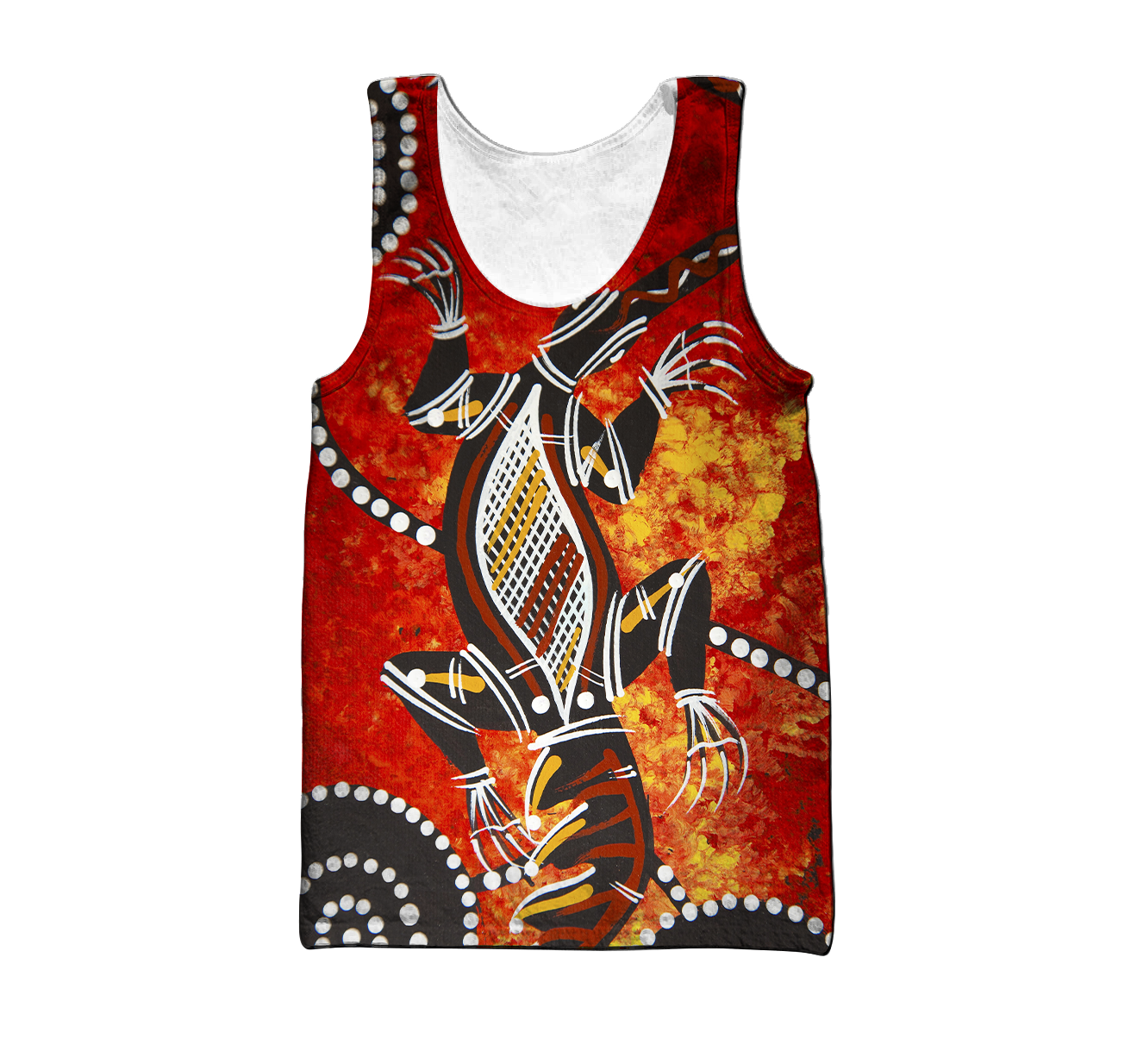 Aboriginal Crocodile Dot Painting Art Shirt For Men And Women