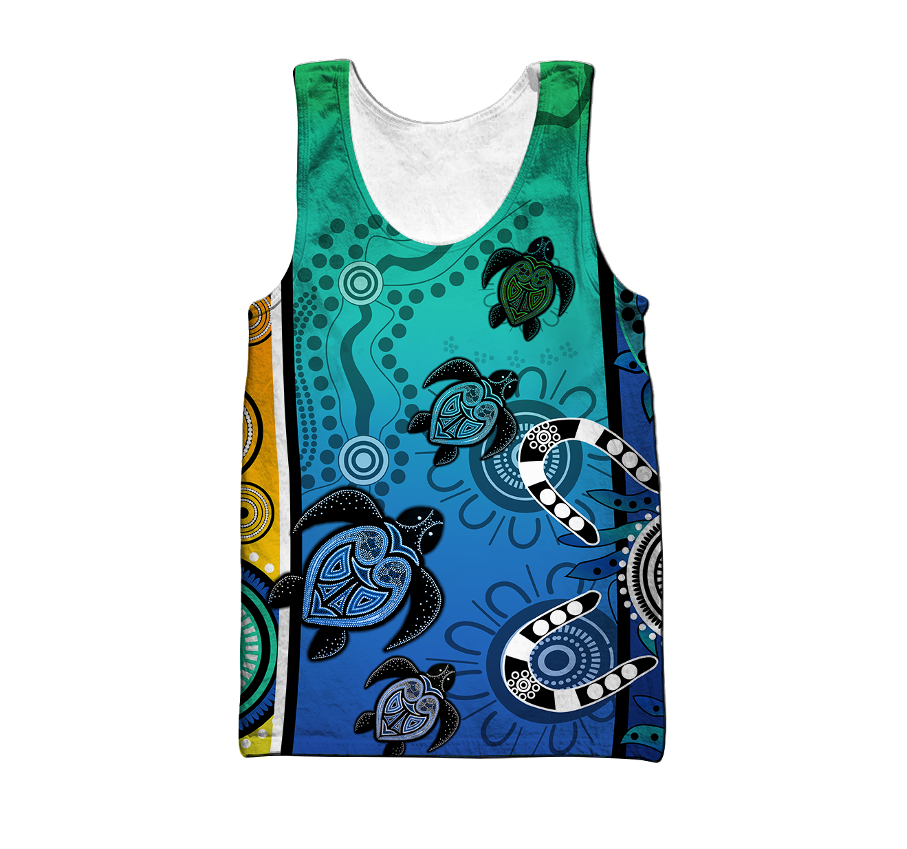 Aboriginal Indigenous Turtle Dot Painting Art 3D Hoodie Shirt For Men And Women
