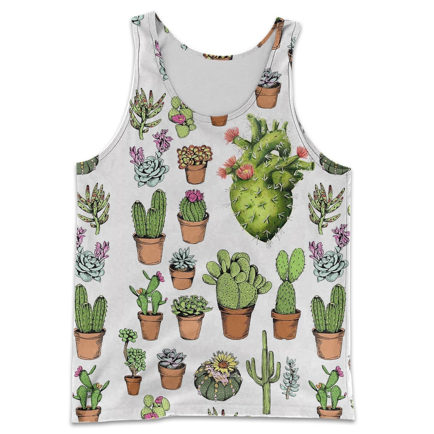 3D All Over Printed Beautiful Succulents Shirts And Shorts-Apparel-NTH-Tank Top-S-Vibe Cosy™