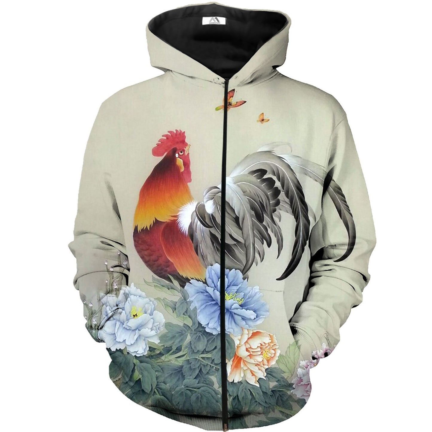 3D All Over Printed Chicken and flower Shirts-Apparel-Phaethon-Zip-S-Vibe Cosy™