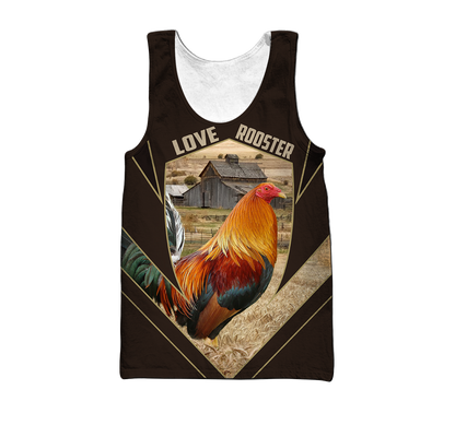 Premium Rooster 3D All Over Printed Unisex Shirts DA8112004