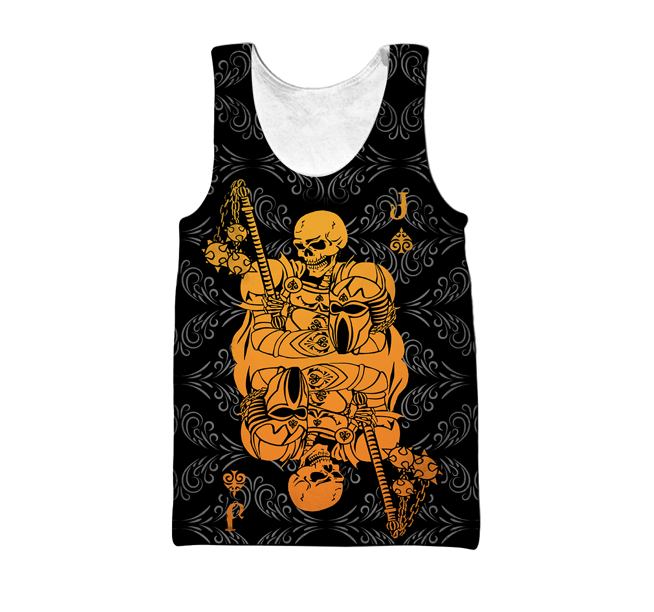 Samurai Skull Poker Over Printed Hoodie