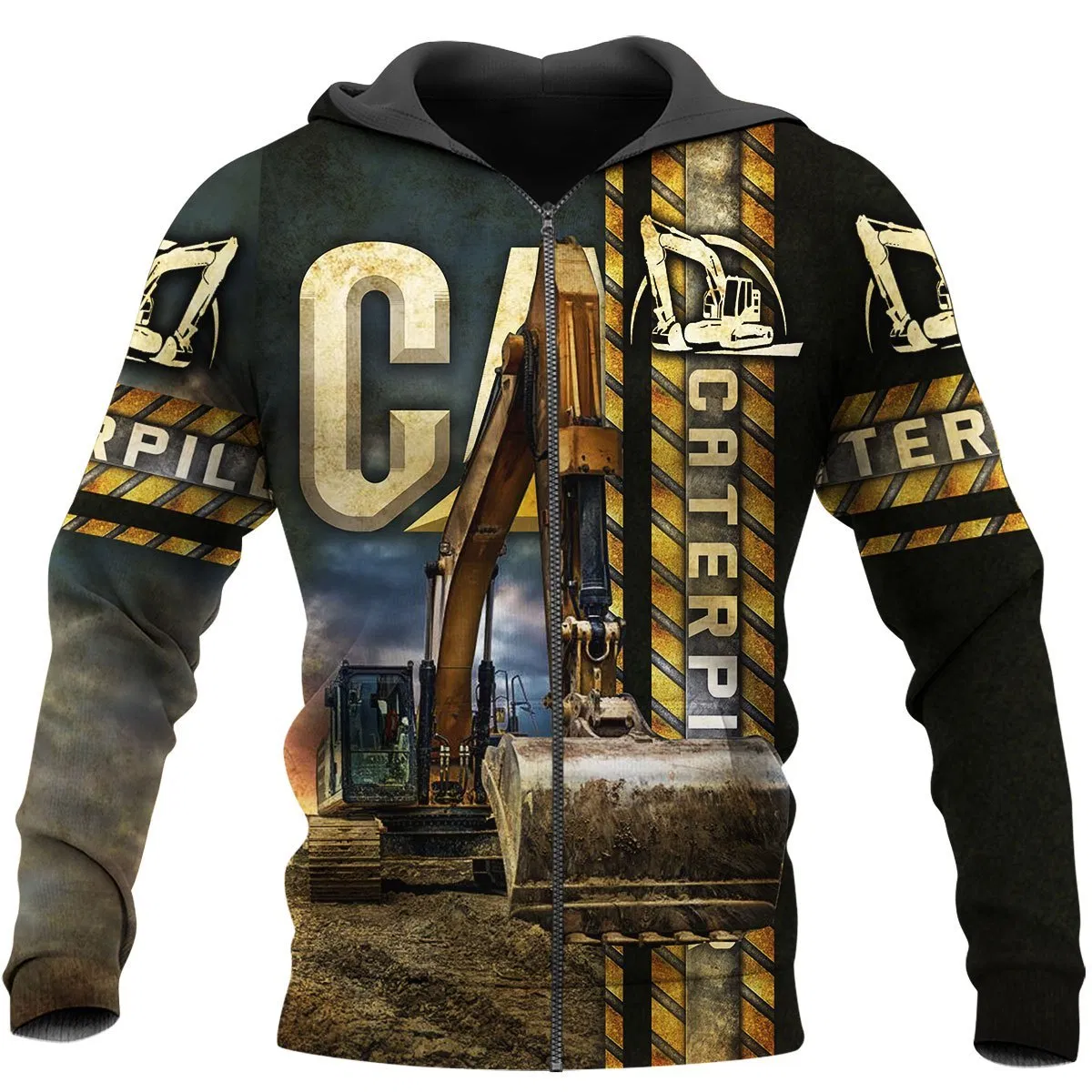 LOVE HEAVY EQUIPMENT 3D ALL OVER PRINTED SHIRTS AND SHORT FOR MAN AND WOMEN PL12032005-Apparel-PL8386-ZIPPED HOODIE-S-Vibe Cosy™