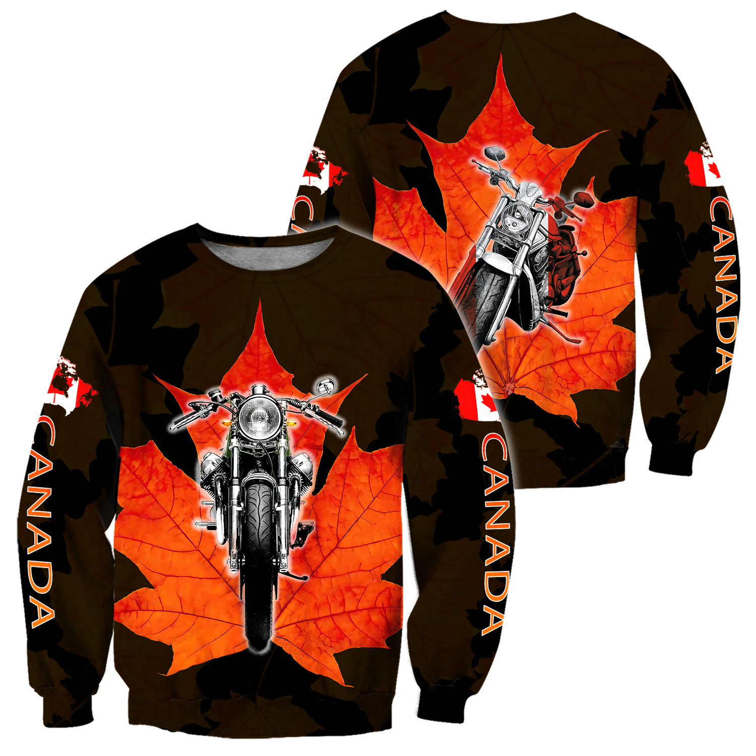 Canada Motorcycle 3D Hoodie HHT29072001-LAM-Apparel-LAM-Sweatshirts-S-Vibe Cosy™