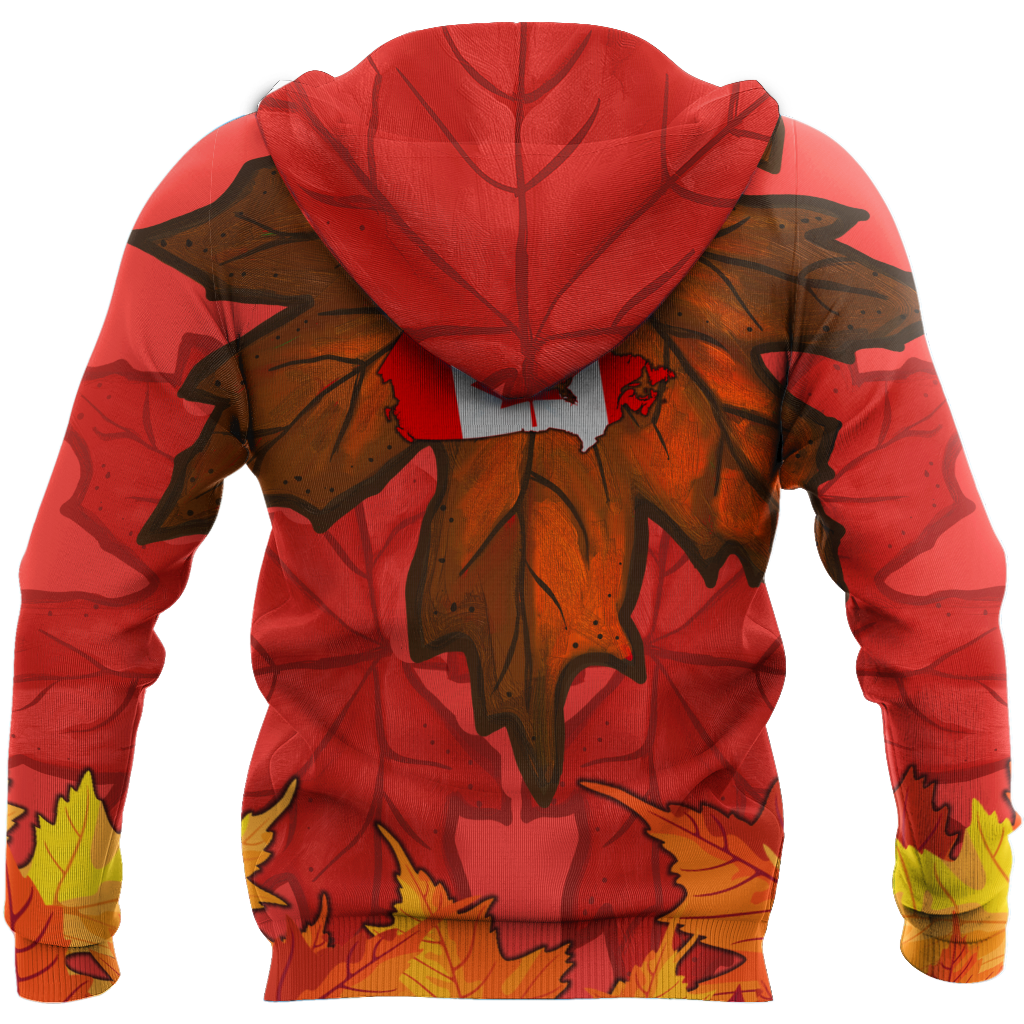Canada Maple Leaf Autumn Hoodie-HHT08072008-Apparel-PL8386-Hoodie-S-Vibe Cosy™
