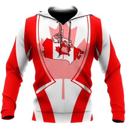 Canada In My Heart Red Maple Leaf Hoodie-HHT09072010-Apparel-PL8386-Hoodie-S-Vibe Cosy™