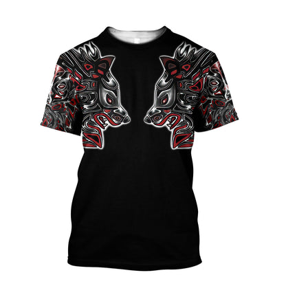 Wolf Tattoo 3D All Over Printed Unisex Shirts No 02