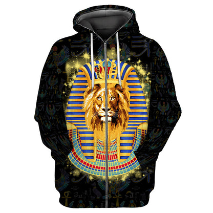 Lion Pharaoh 3D All Over Printed Unisex Shirts