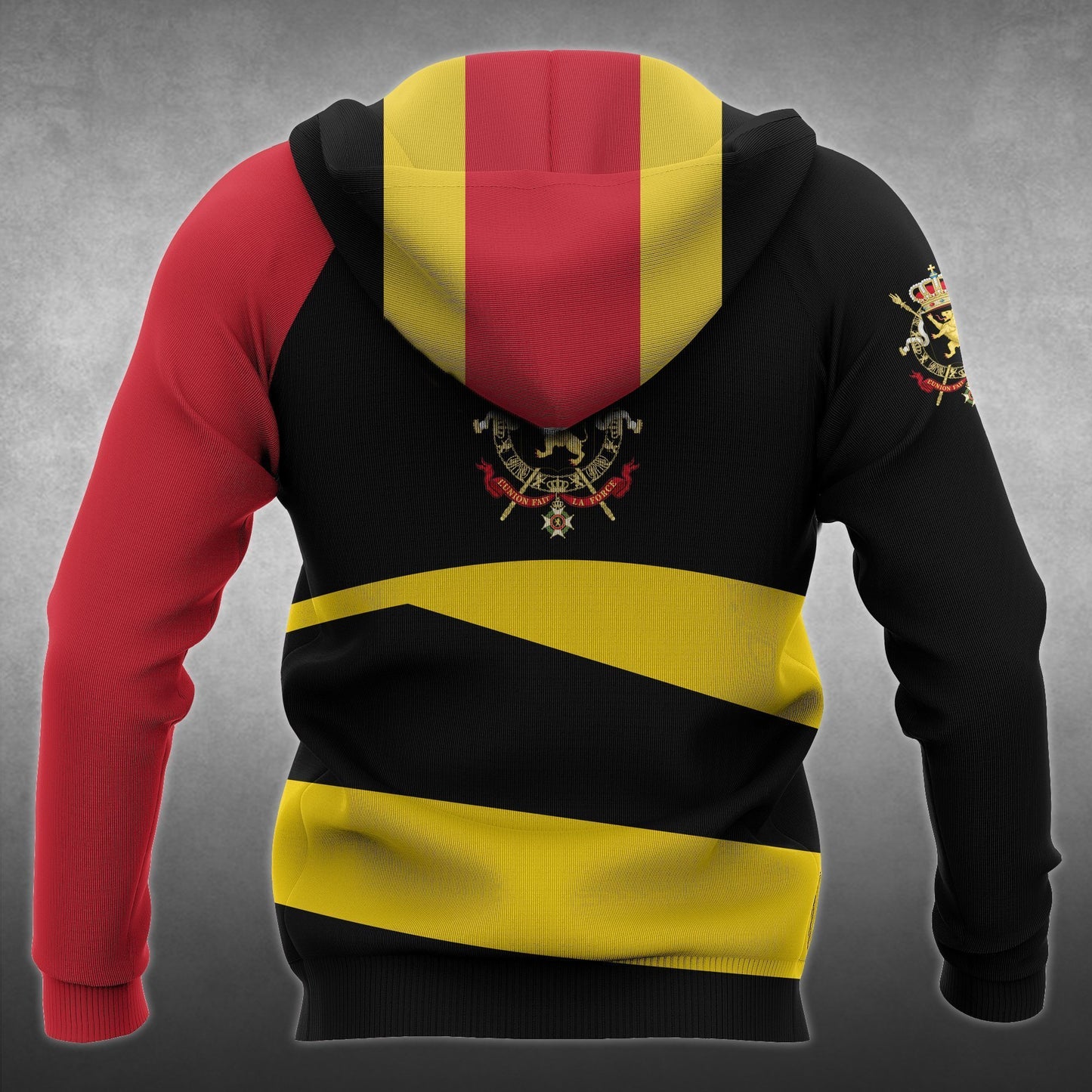 The Lion In Belgium Hoodie - BH-Apparel-HD09-Zip Hoodie-S-Vibe Cosy™