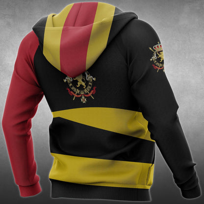 The Lion In Belgium Hoodie - BH-Apparel-HD09-Hoodie-S-Vibe Cosy™
