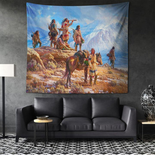 Native American 3D All Over Printed Tapestry