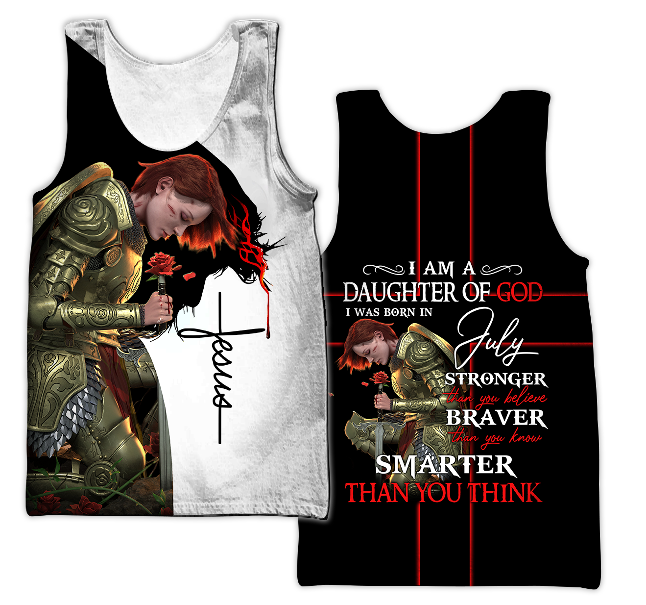 I Was Born In July - I Am A Daughter Of God 3D All Over Printed Shirts For Men and Women Pi250504S7-Apparel-TA-Tank Top-S-Vibe Cosy™