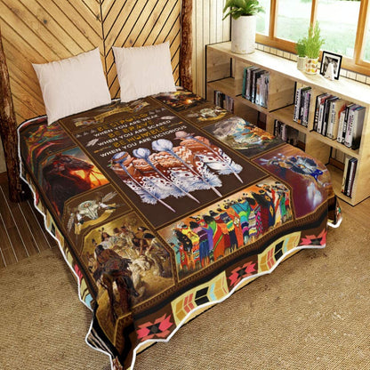 Native American 3D All Over Printed Blanket