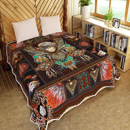 Native American 3D All Over Printed Blanket