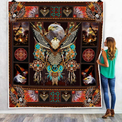 Native American 3D All Over Printed Blanket