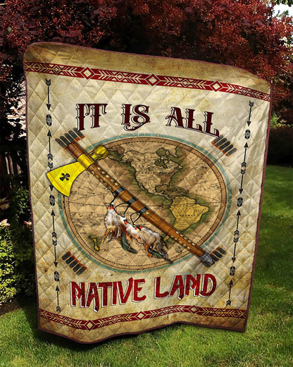 Native American 3D All Over Printed Quilt