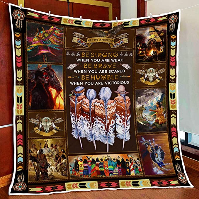 Native American 3D All Over Printed Blanket