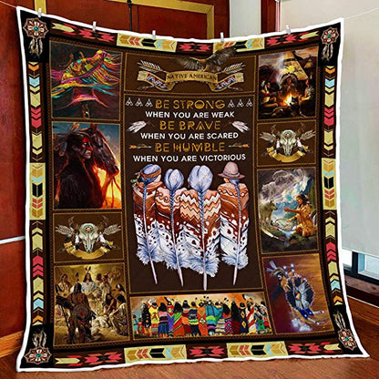 Native American 3D All Over Printed Blanket