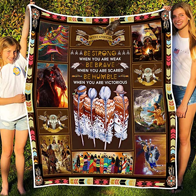 Native American 3D All Over Printed Blanket