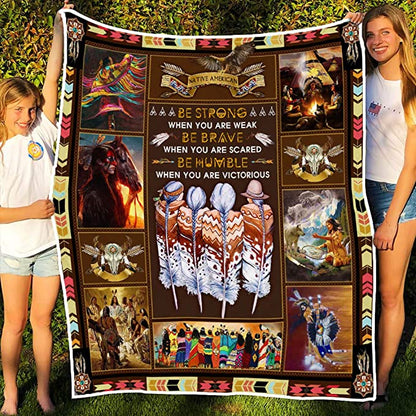 Native American 3D All Over Printed Blanket