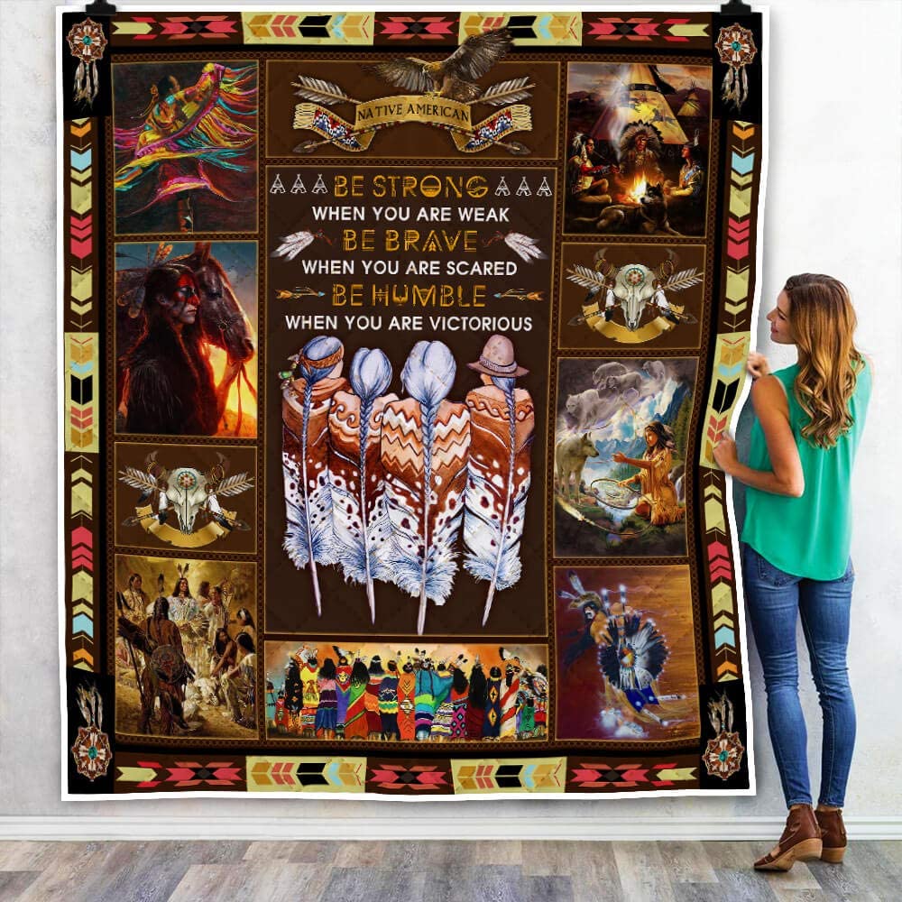 Native American 3D All Over Printed Blanket