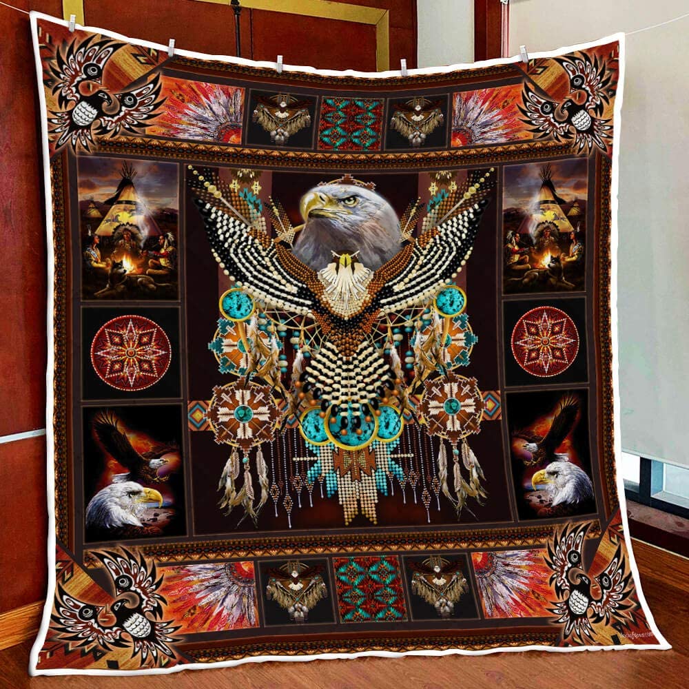 Native American 3D All Over Printed Blanket