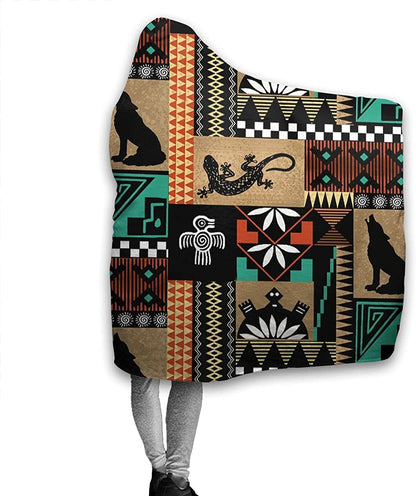 Native American Hooded Blanket