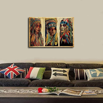 Native American 3D Printed Horizontal Poster