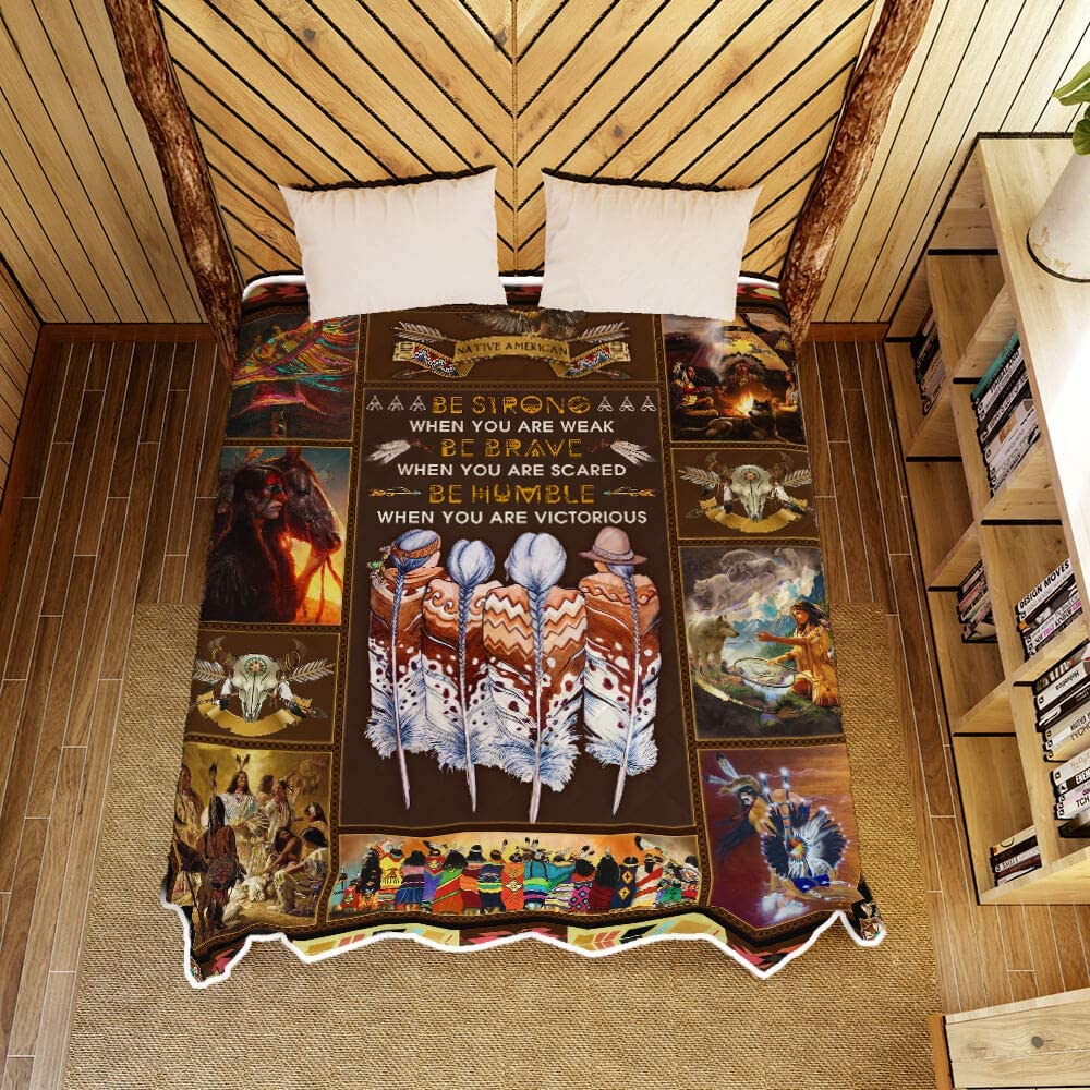 Native American 3D All Over Printed Blanket