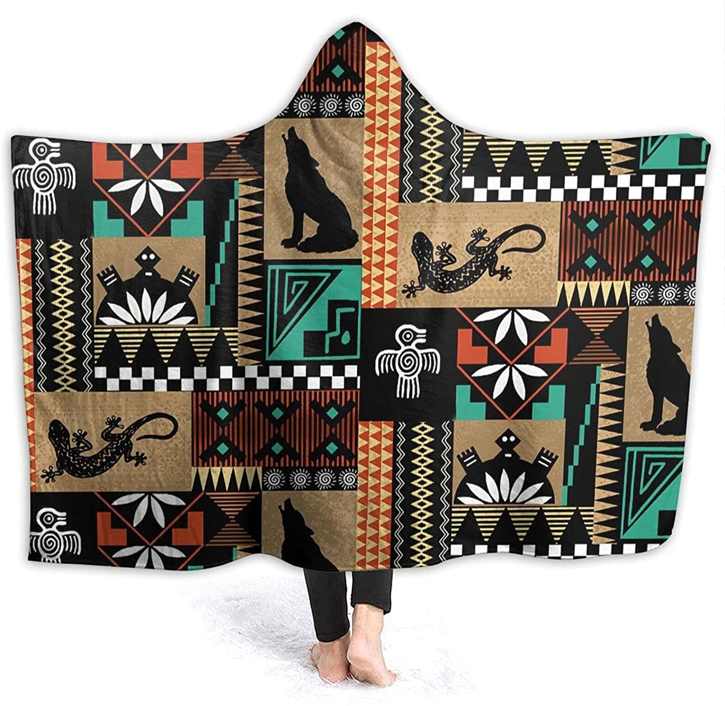 Native American Hooded Blanket