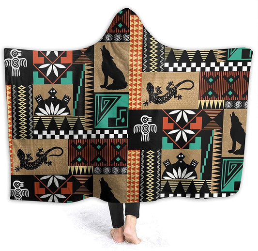 Native American Hooded Blanket