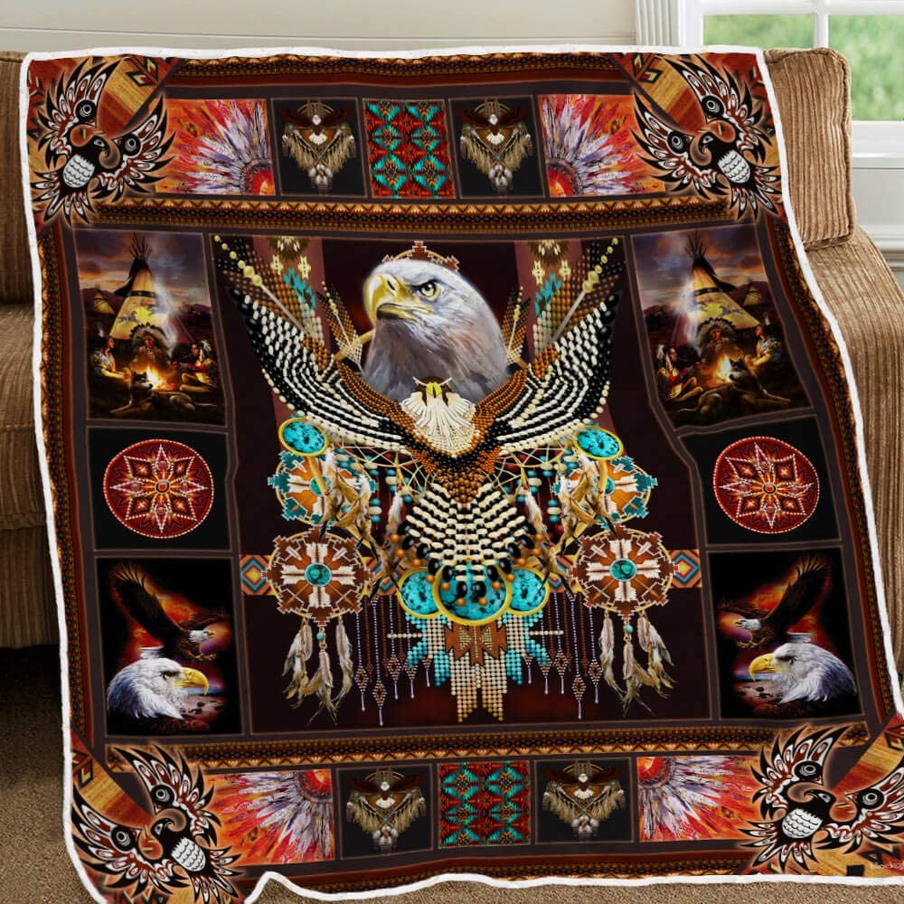 Native American 3D All Over Printed Blanket