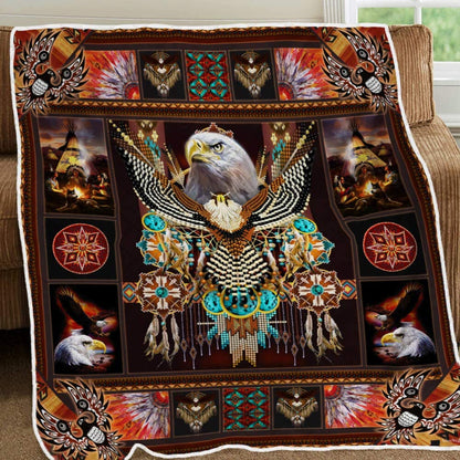 Native American 3D All Over Printed Blanket