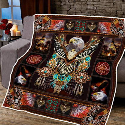 Native American 3D All Over Printed Blanket