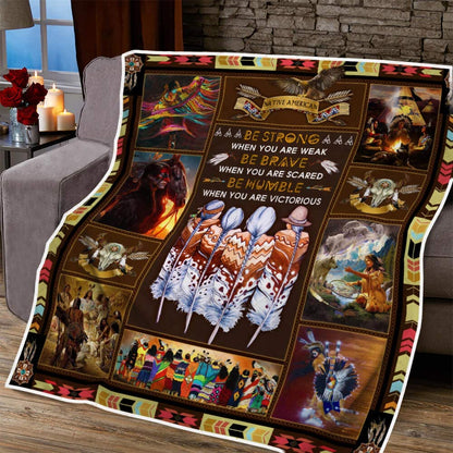 Native American 3D All Over Printed Blanket