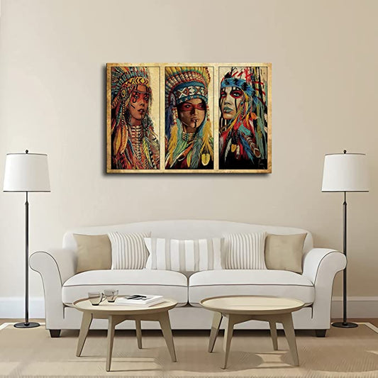 Native American 3D Printed Horizontal Poster