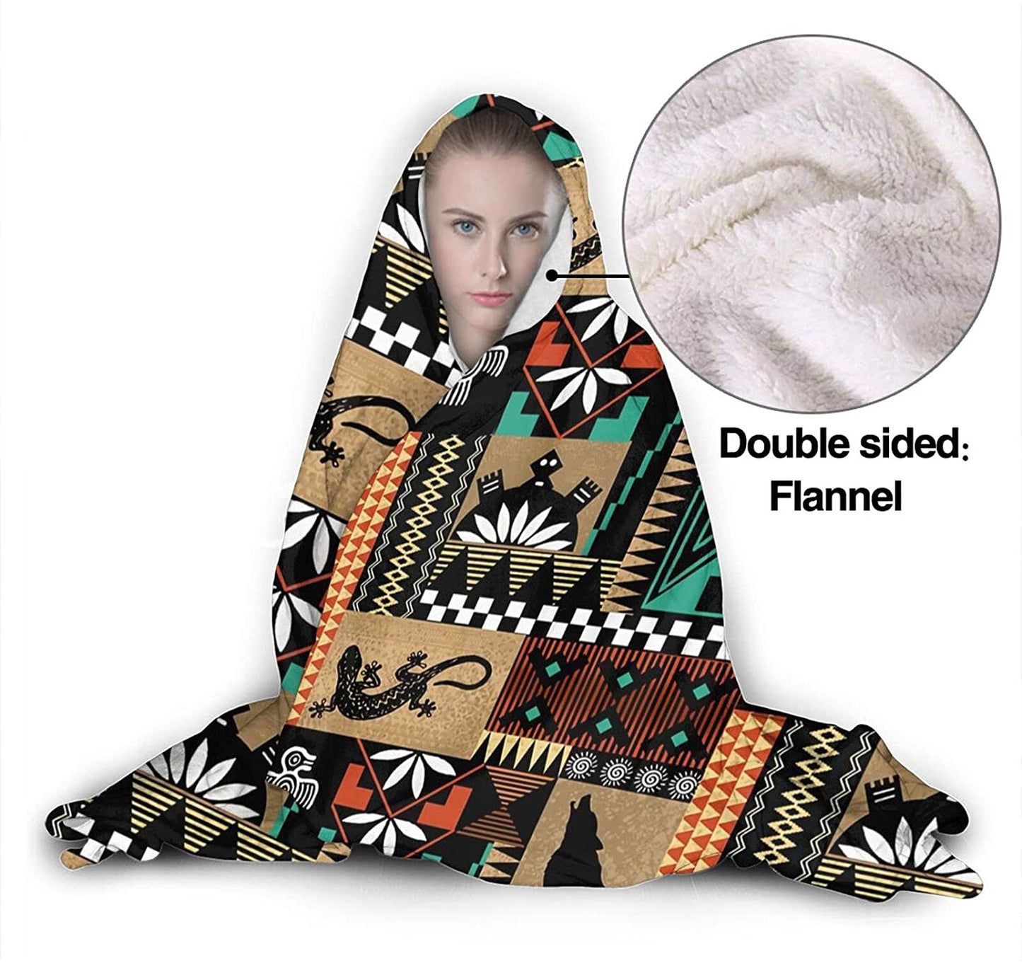 Native American Hooded Blanket